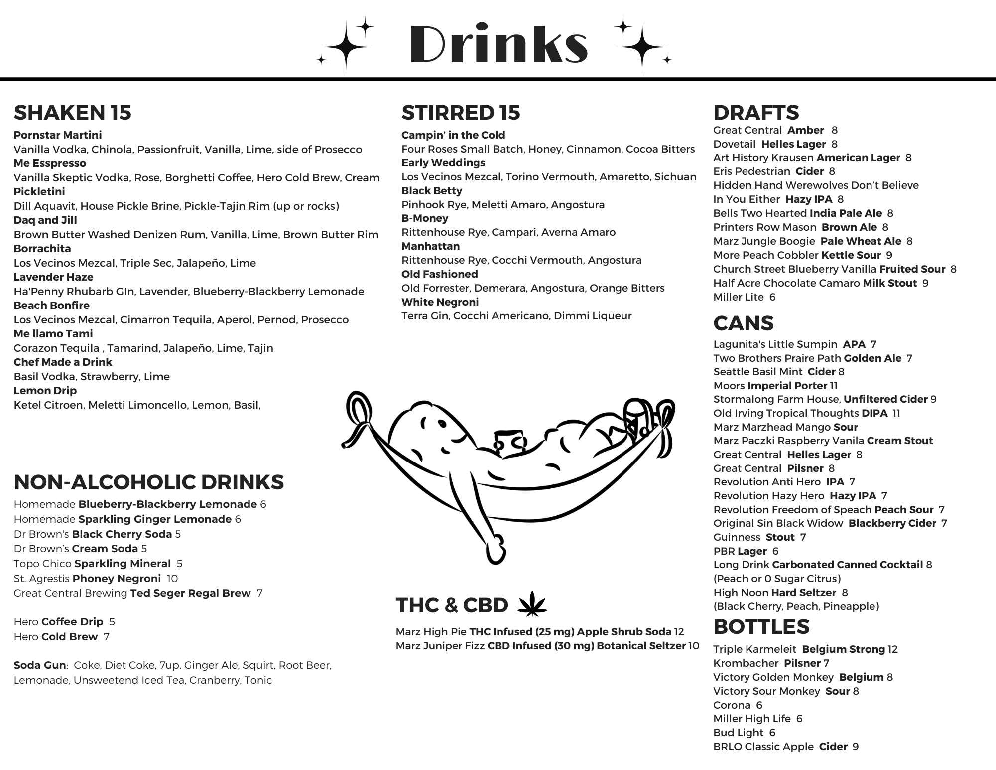 Drink list 1.3.25